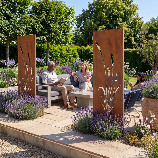 Tuinprikker Irsina set van 2 160x50 cm cortenstaal roestkleurig [casa.pro]