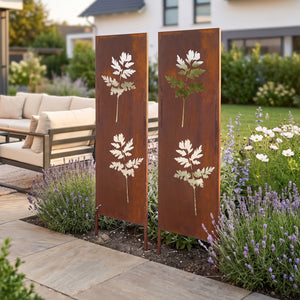 Tuinprikker Irsina set van 2 160x50 cm cortenstaal roestkleurig [casa.pro]