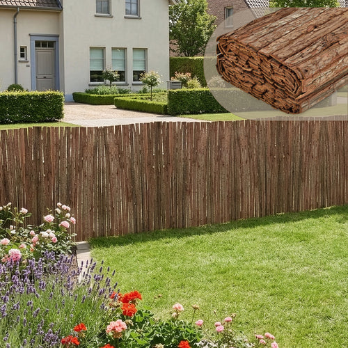 Boomschorsmat of rieten hek tuinscherm op rol - 6 varianten