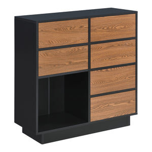Commode Krokom druk en open 88x80x30 cm hout en zwart