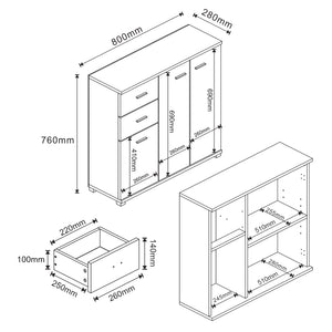 [en.casa] Halmeubel Crimla 72x80x28 cm - 3 varianten