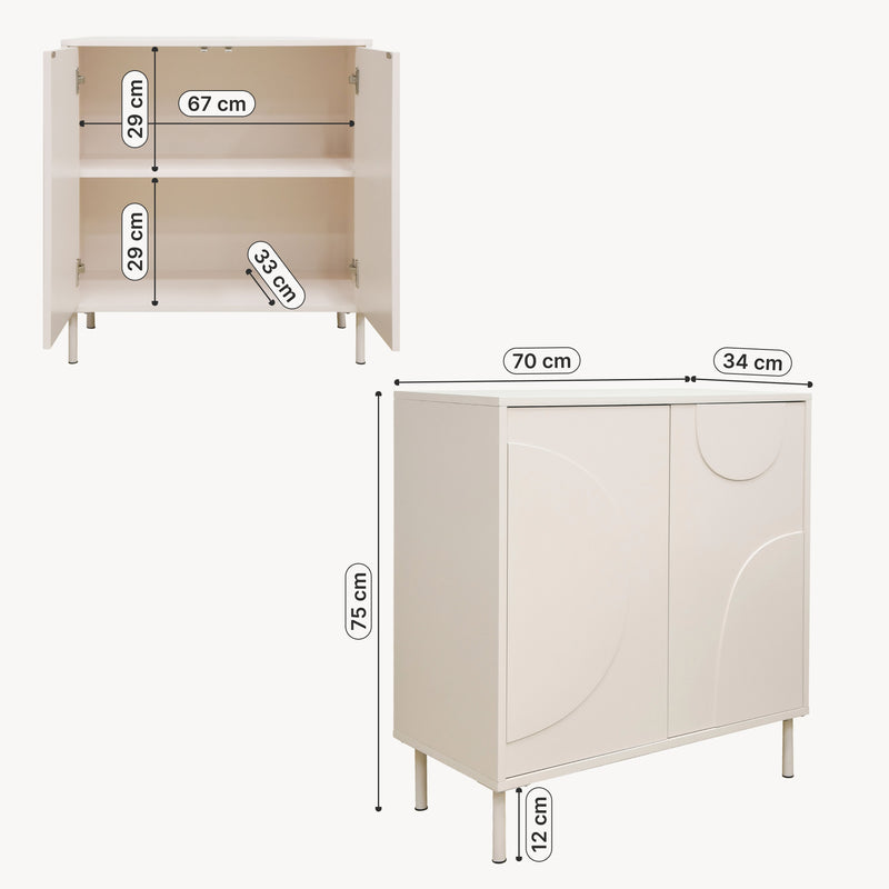 Maatschets Sideboard Holea dressoir 75x70x34 cm [en.casa]