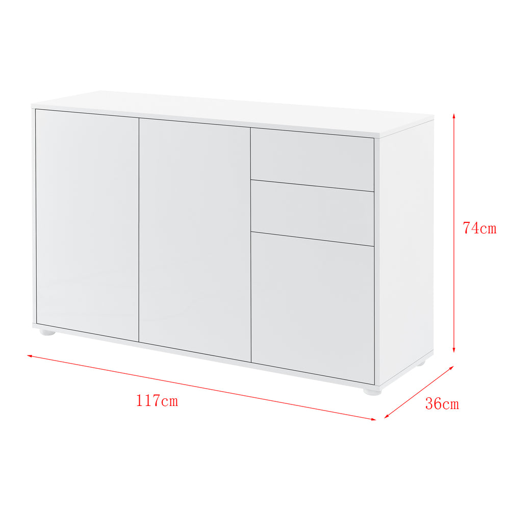 Sideboard Paarl 74x117x36 cm in versch. kleuren en.casa - premiumXL