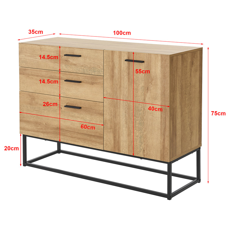 Maatschets Sideboard Lavangen commode 75x100x35 cm [en.casa]