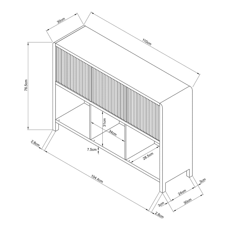 Maatschets Dressoir Lukkodso [en.casa]