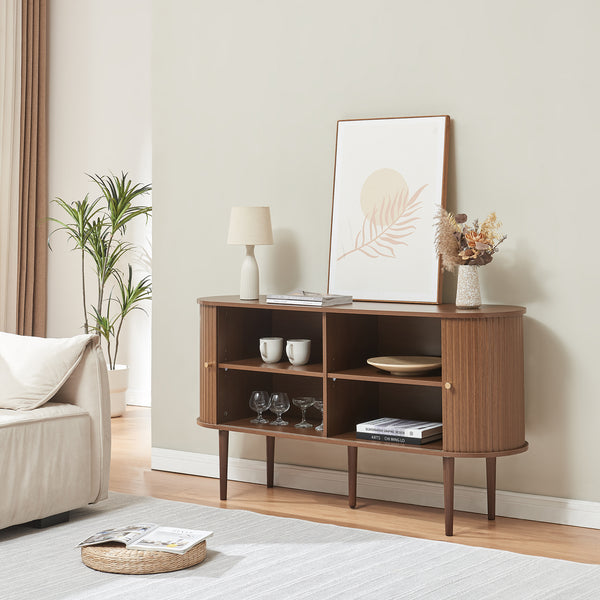 Sideboard Mapia dressoir walnootkleurig [en.casa]