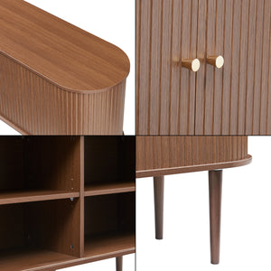 Sideboard Mapia dressoir walnootkleurig [en.casa]