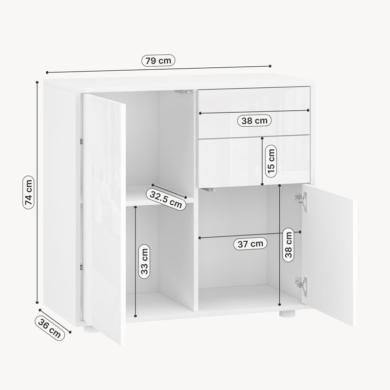 Maatschets Commode Paarl 74x79x36 cm [en.casa]