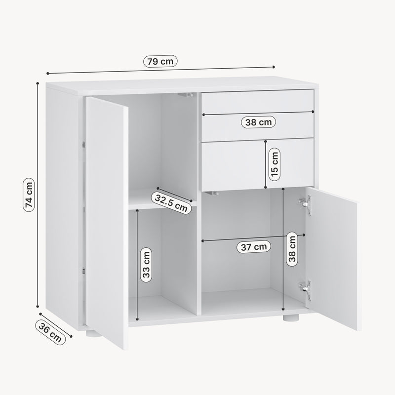 Maatschets Commode Paarl 74x79x36 cm [en.casa]