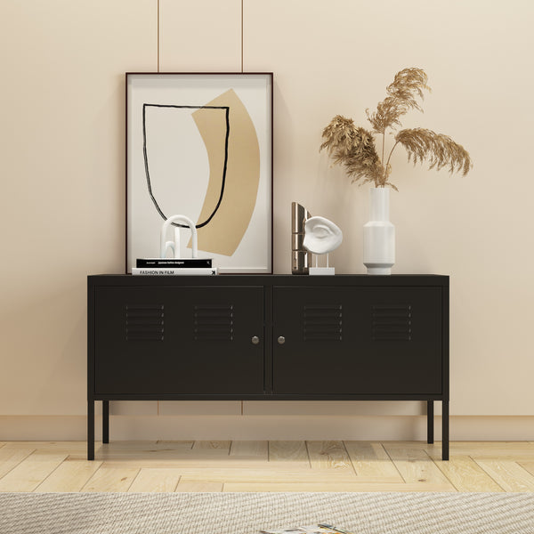 Commode Pyhtää 118x40x60 cm staal [en.casa]