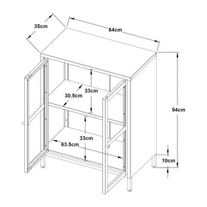 Sideboard Säkylä dressoir 84x64x35 cm [en.casa]
