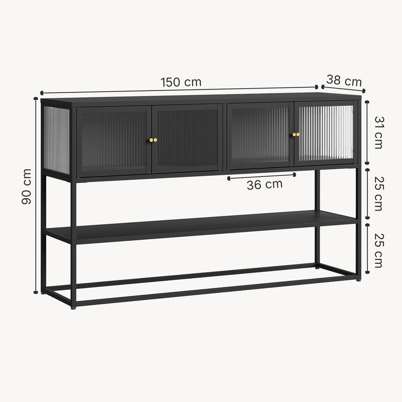 Maatschets Sideboard Säkylä 150x38x90 cm [en.casa]