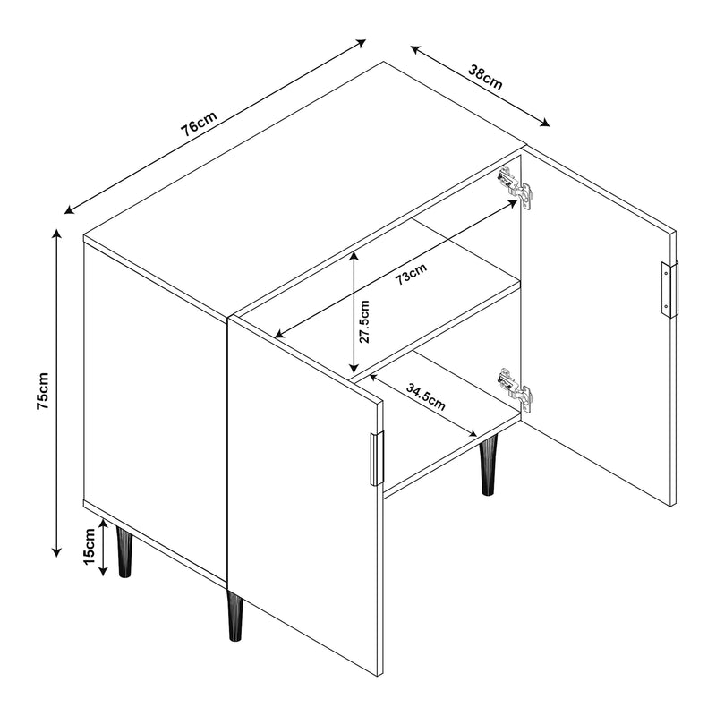 Maatschets Commode Starvili dressoir [en.casa]