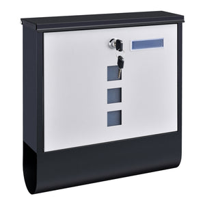 [en.casa] Brievenbus Sanitz 33,5x30,5x9,6 cm staal gegalvaniseerd