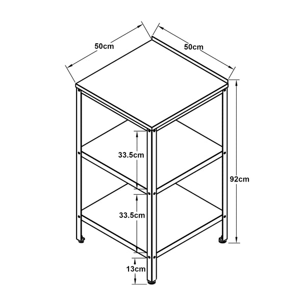 Bijzettafel Bolognano voor buiten 92x50x50 cm casa.pro