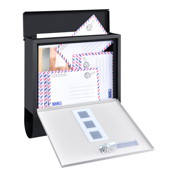 [en.casa] Brievenbus Sanitz 33,5x30,5x9,6 cm staal gegalvaniseerd