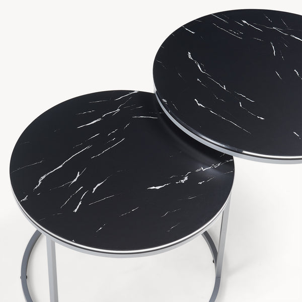 [en.casa] Salontafel Skagen set van 2 rond - 3 varianten