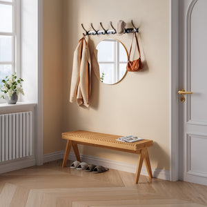 Halbank Lasdarvoo bamboe 120x35x45 cm naturel [en.casa]