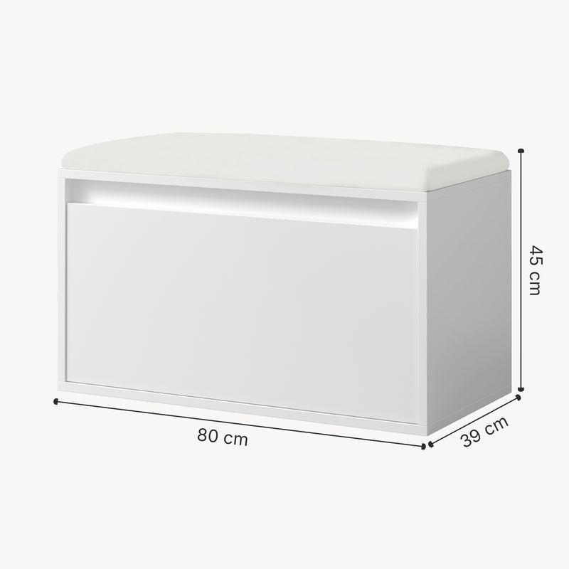 Maatschets Opbergbank Degerfors schoenenkast met lade 80x39x45 cm [en.casa]
