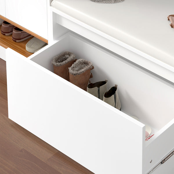 Opbergbank Degerfors schoenenkast met lade 80x39x45 cm [en.casa]