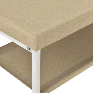 Schoenenrek met zitkussen en met of zonder kapstok wit en beige