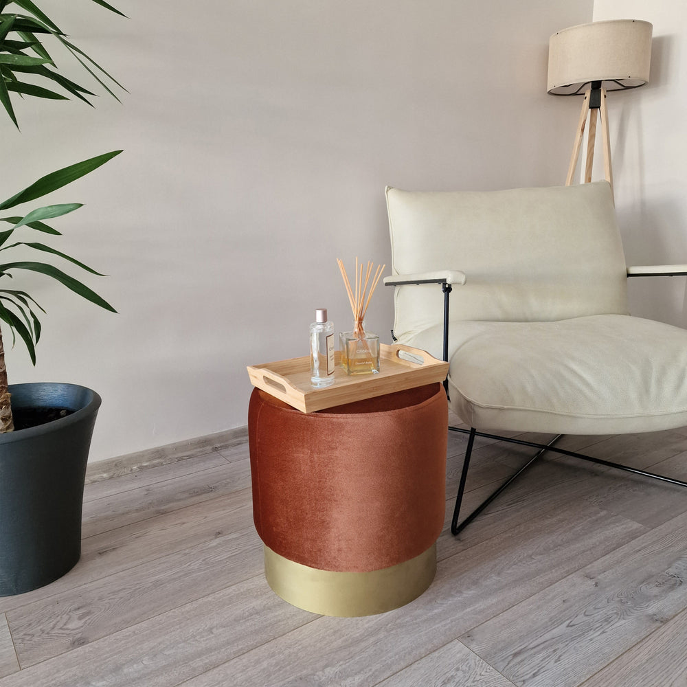 Poef Larvik voetenbank rond 40xØ40 cm [en.casa]