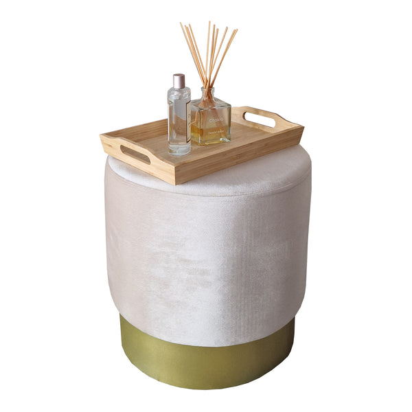 Poef Larvik voetenbank rond 40xØ40 cm [en.casa]