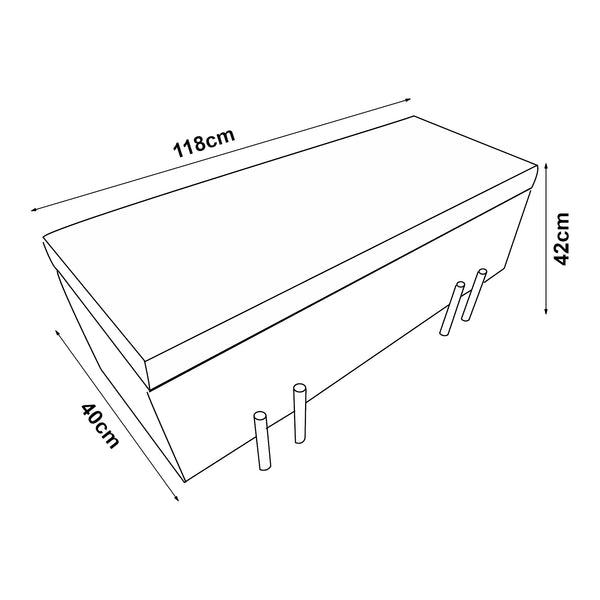 Bankje Dals met opbergruimte [en.casa]