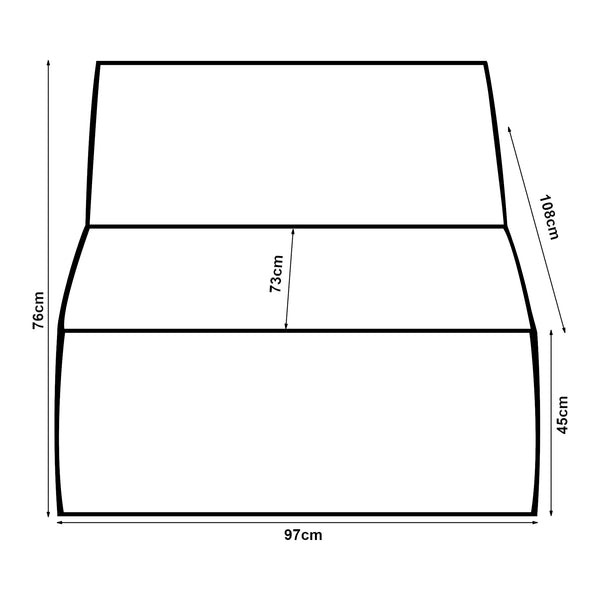 Element Hurvas voor modulaire zitbank [en.casa]