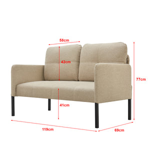 [en.casa] Tweezitsbank Reichling 77x119x69 cm - 2 varianten