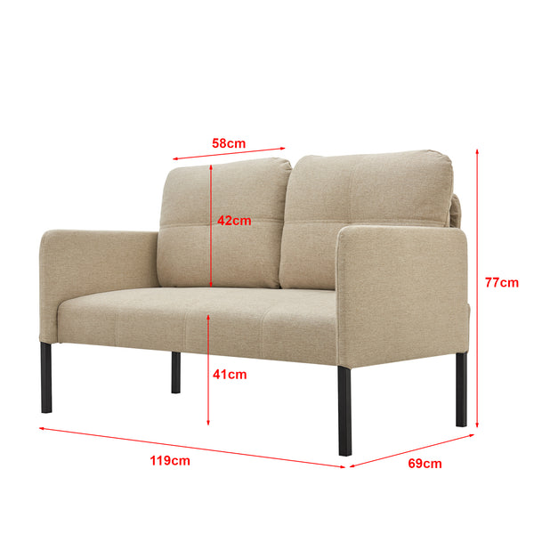 [en.casa] Tweezitsbank Reichling 77x119x69 cm - 2 varianten