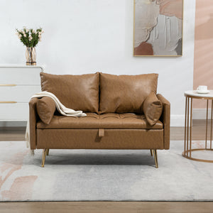 [en.casa] 2-zitsbank Sysmä 72x122x65 cm kunstleer - 5 varianten
