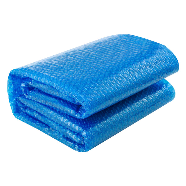 Zwembadafdekking Ferrarno zonnedoek rechthoek PE blauw [en.casa]