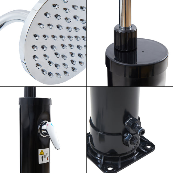 Buitendouche Ampend solardouche met watertank zwart casa.pro