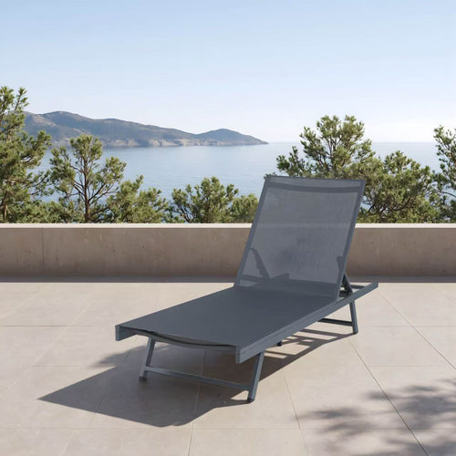 Sonnenliege Baragiano 197x64x30 cm Donkergrijs [casa.pro] - premiumXL