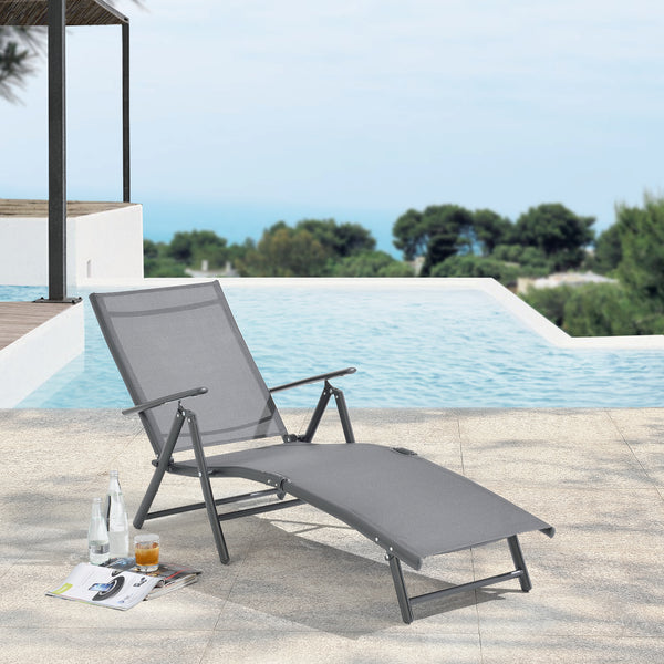 Ligbed ligstoel Alborea 150x65x86 cm - 2 varianten