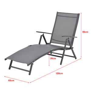 Ligbed ligstoel Alborea 150x65x86 cm - 2 varianten