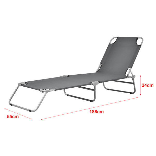 Ligbed set van 2 Carcao 186x55x24 cm casa.pro