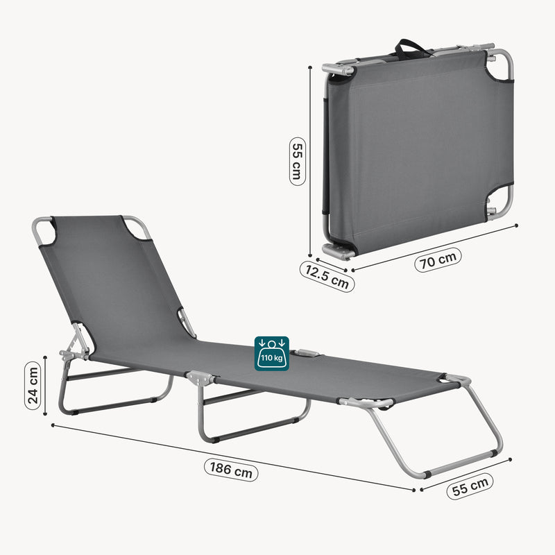 Maatschets Ligbed Carcao 186x55x24 cm max 110 kg casa.pro