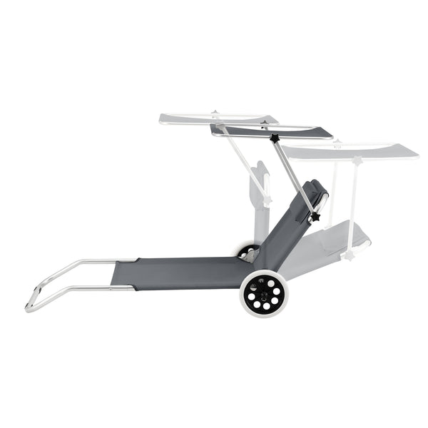 Ligbed Lazkano inklapbaar met luifel en wielen 150x62x14 cm - 2 kleuren