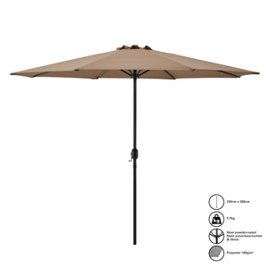 Parasol Budapest tuinparasol met zwengel Ø300 cm casa.pro