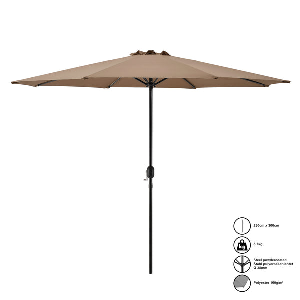 Parasol Budapest tuinparasol met zwengel Ø300 cm casa.pro