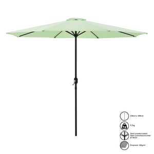 Tuin parasol stokparasol Ø300x230 cm - 3 varianten