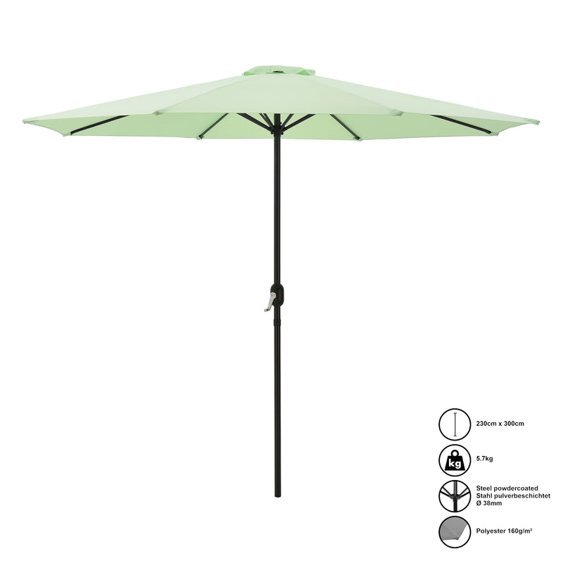 Maatschets Tuin parasol stokparasol Ø300x230 cm - 3 varianten