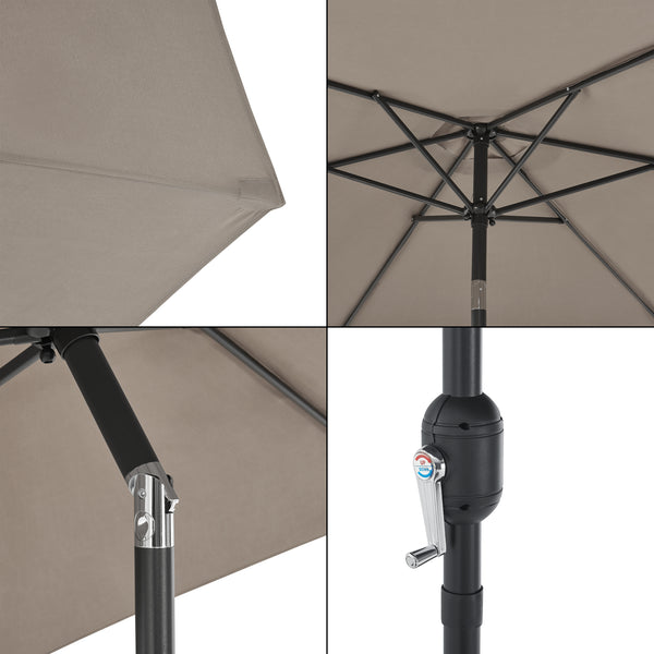 casa.pro Tuin parasol Altino stokparasol Ø270x235 cm - 2 varianten