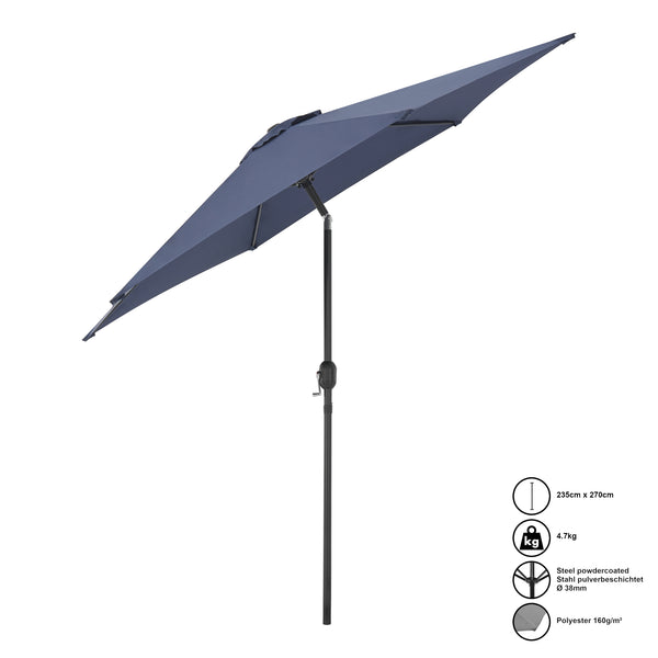 casa.pro Tuin parasol Altino stokparasol Ø270x235 cm - 2 varianten