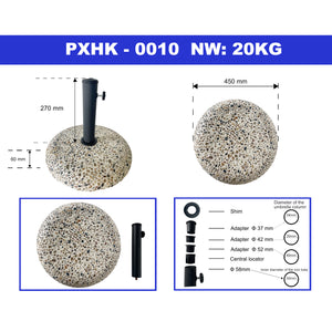 Parasolvoet Bitritto parasolhouder beton rond Ø45x6 cm casa.pro