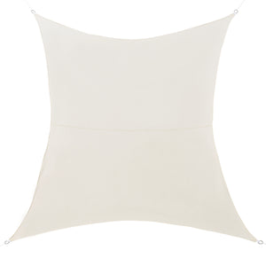 [en.casa]® Schaduwdoek - waterafstotend rechthoekig 3x5 m zandkleur