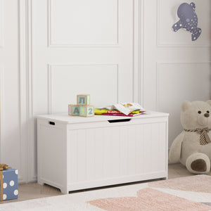 Speelgoedkist Podek 80x40x44,5 cm Wit [en.casa] - premiumXL