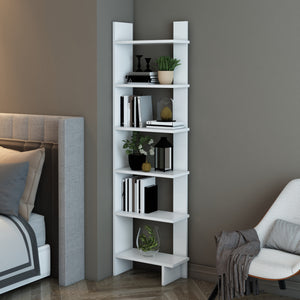 [en.casa] Boekenkast Midtdjurs schap 170x47x21 cm wit